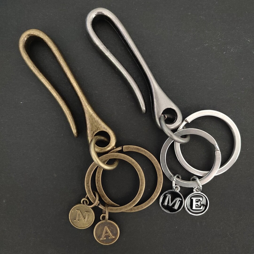 CRAFTMEMORE Japanese Fish Hook Keychain Clips - 2 Pack, Silver Zinc Alloy, For Wallets & Belts - View #2