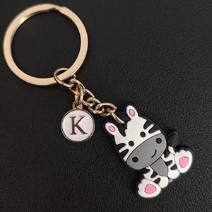 Zebra Keychain Gift Soft PVC Rubber