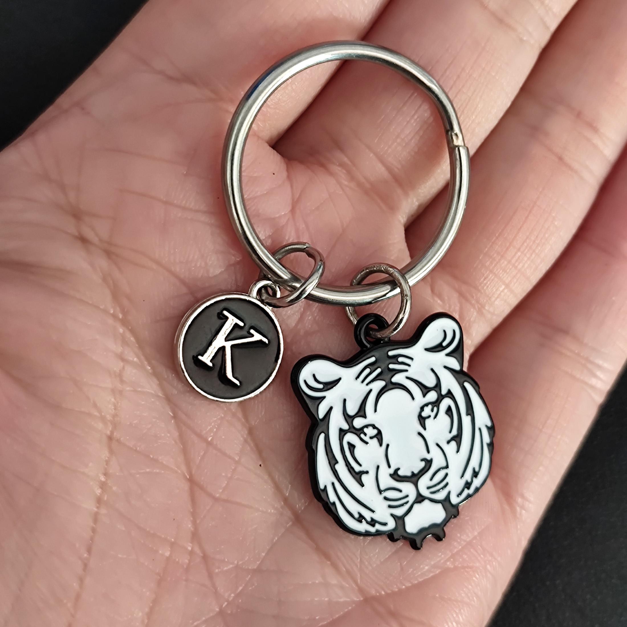 Personalized Tiger Head Keychain Gift for Man - Etsy