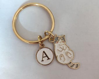 Cat Keychain Personalized Gift For Girl