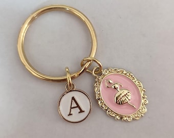 Personalized Ballet Girl Keychain Gift