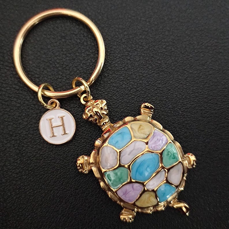 Tortoise Keychain - Sea Animal Keyring - Etsy UK