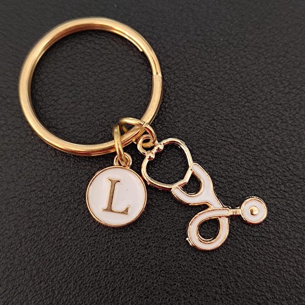 Small Personalized Stethoscope Keychain Gift For Doctor