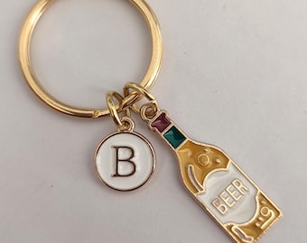 Personalized Beer Keychain Gift For Boy Girl