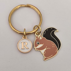 Personalized Squirrel Keychain Gift For Girls