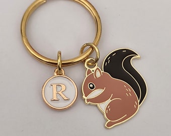 Personalized Squirrel Keychain Gift For Girls