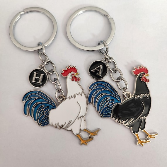 Rooster Keychain: Personalized Farmer Gift - Etsy