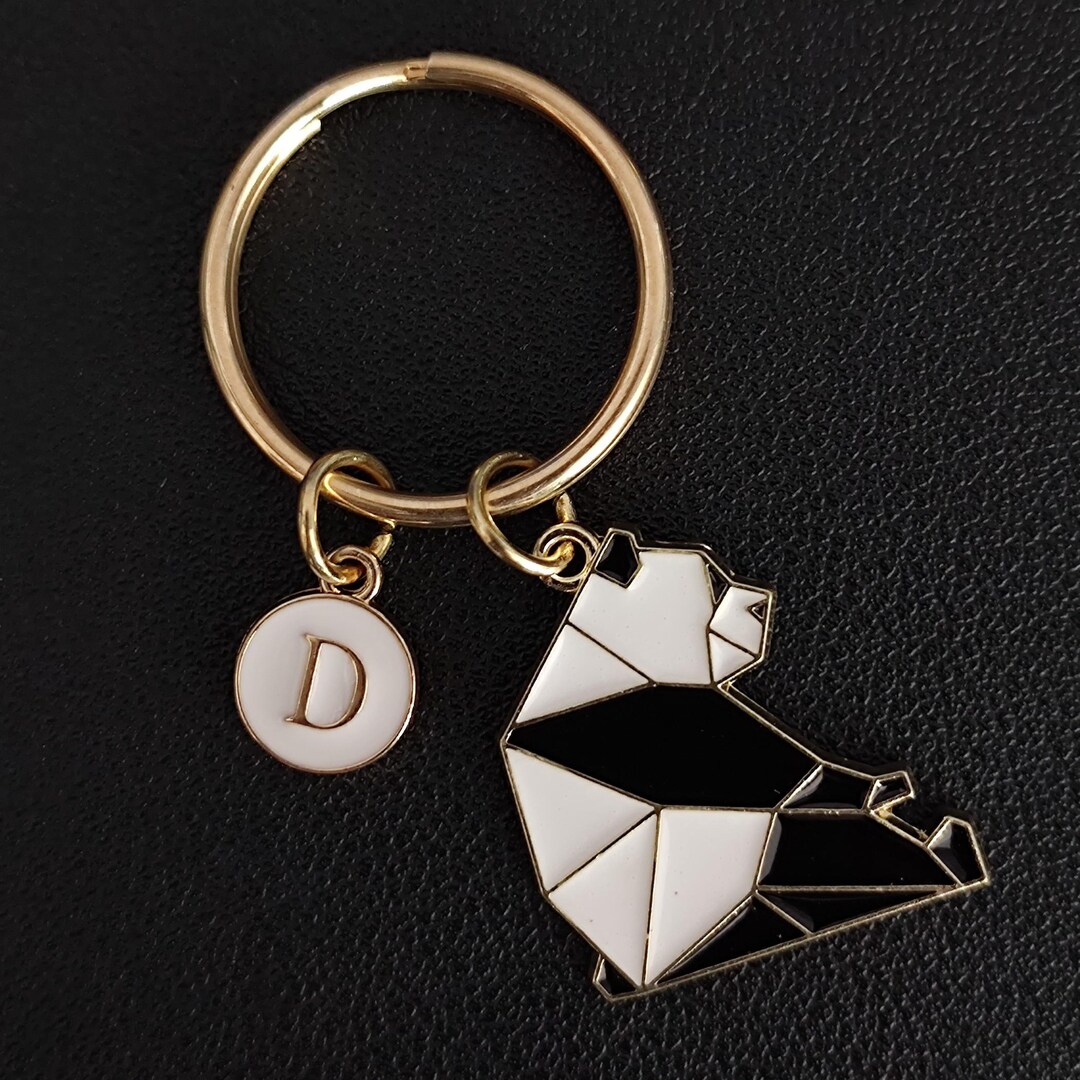Giant Panda Keychain - Personalized Animal Keyring - Etsy