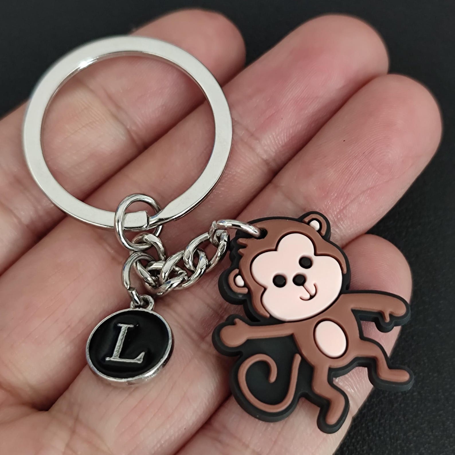 Personalized Monkey Keychain PVC Rubber - Etsy