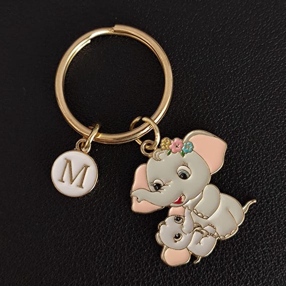 Mama Elephant Keychain: Personalized Keyring for Mum - Etsy