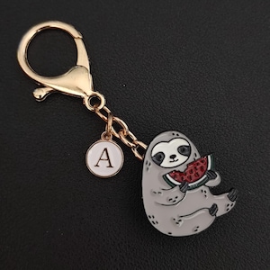 Personalized Sloth Bag Charm - Dual-Purpose Animal Pin