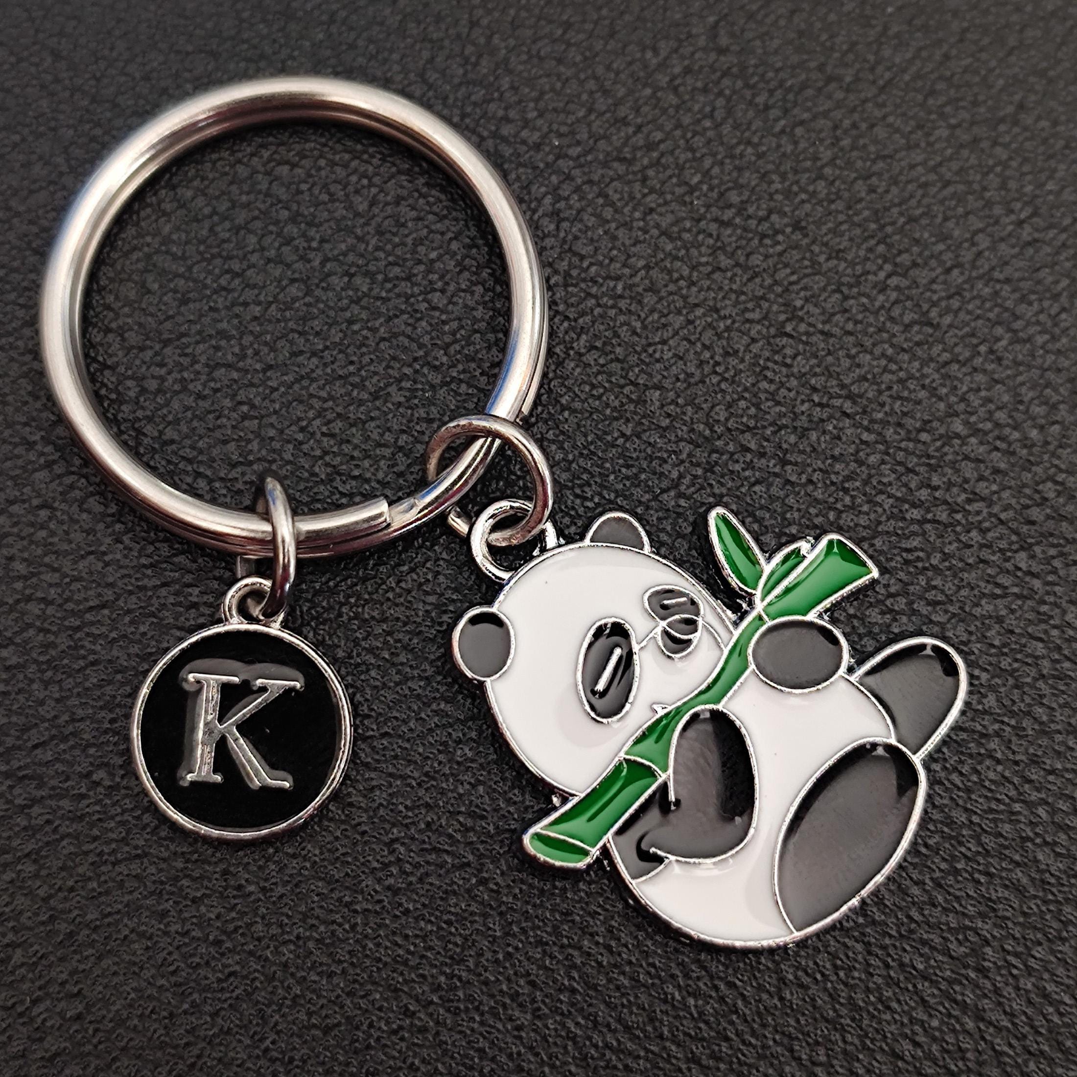 Giant Panda Keychain Gift Silver Tone - Etsy