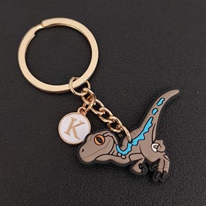 Personalized Dinosaur Keychain PVC Rubber