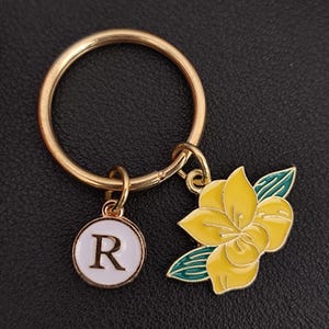 Orchid Flower Keychain Personalized Gift For Girl