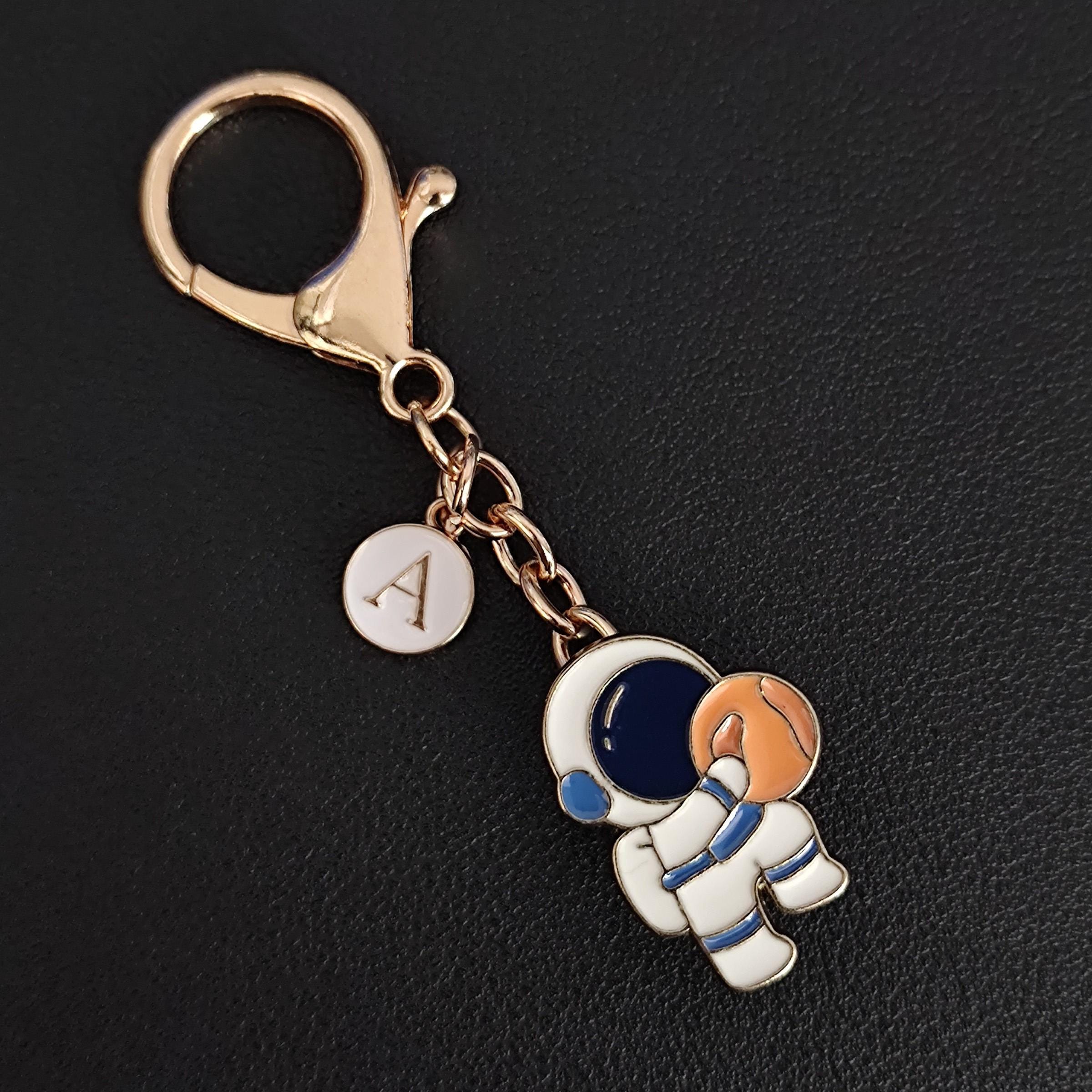 Toyandona Portachiavi Metallico Con Astronauta E Razzo - Ciondolo Spaziale Creativo 6,2x3 Cm Per Borsa, Cellulare, Chiavi - Regalo Originale Uomo Donna Per Compleanno, Natale