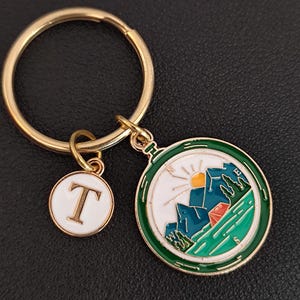 Personalized River Camping Keychain Gift