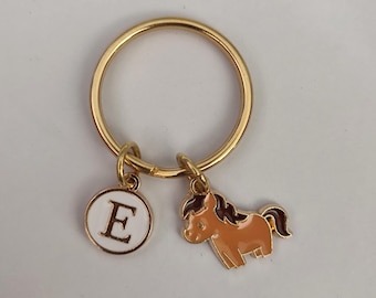 Personalized Horse Keychain Gift For Girl