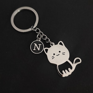 Personalized Kitty Keychain For Cat Mom