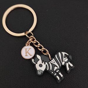 Personalized Zebra Keychain PVC Rubber