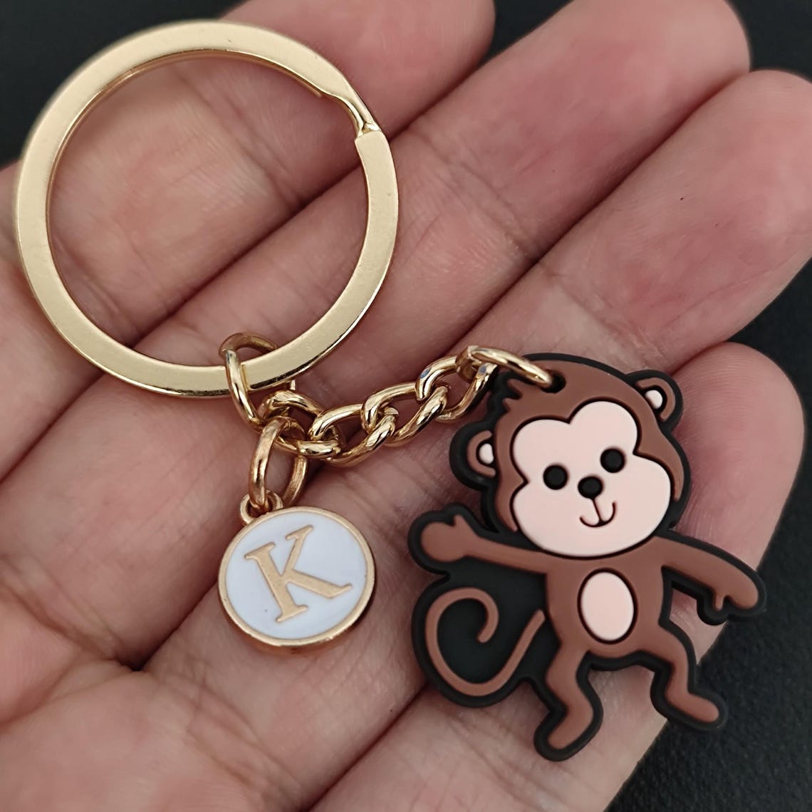 Personalized Monkey Keychain PVC Rubber - Etsy