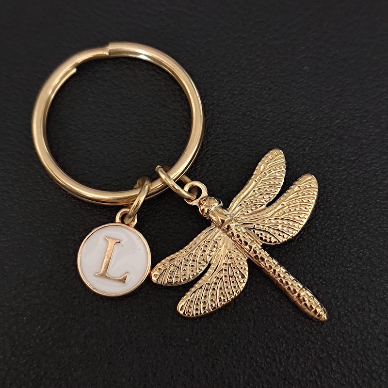 Personalized Dragonfly Keychain Gift For Woman