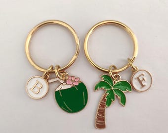 Personalized Coconut Palm Tree Keychain Gift For Lover