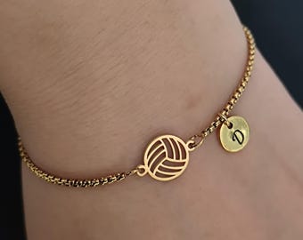 Volleyball Charm Bracelet For Team Player