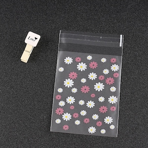 Saco de celofane Daisy Sunflower para doces de biscoito