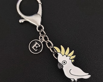 Cockatoo Bag Charm: Parrot Dual-Purpose Pin