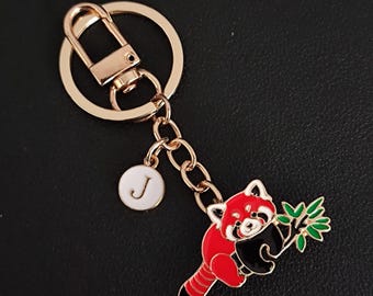 Personalized Red Panda Dual-Purpose Bag Charm Or Pin