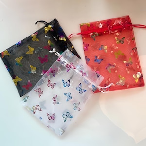 Butterfly Organza Gift Bag For Party Wedding 50PCS