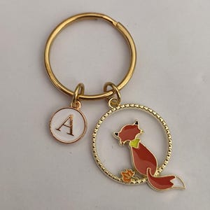 Personalized Fox Keychain Gift For Girl