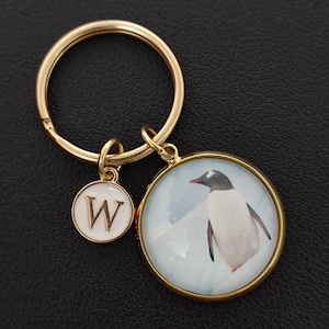 Standing Penguin Keychain Cabochon Gift For Girl