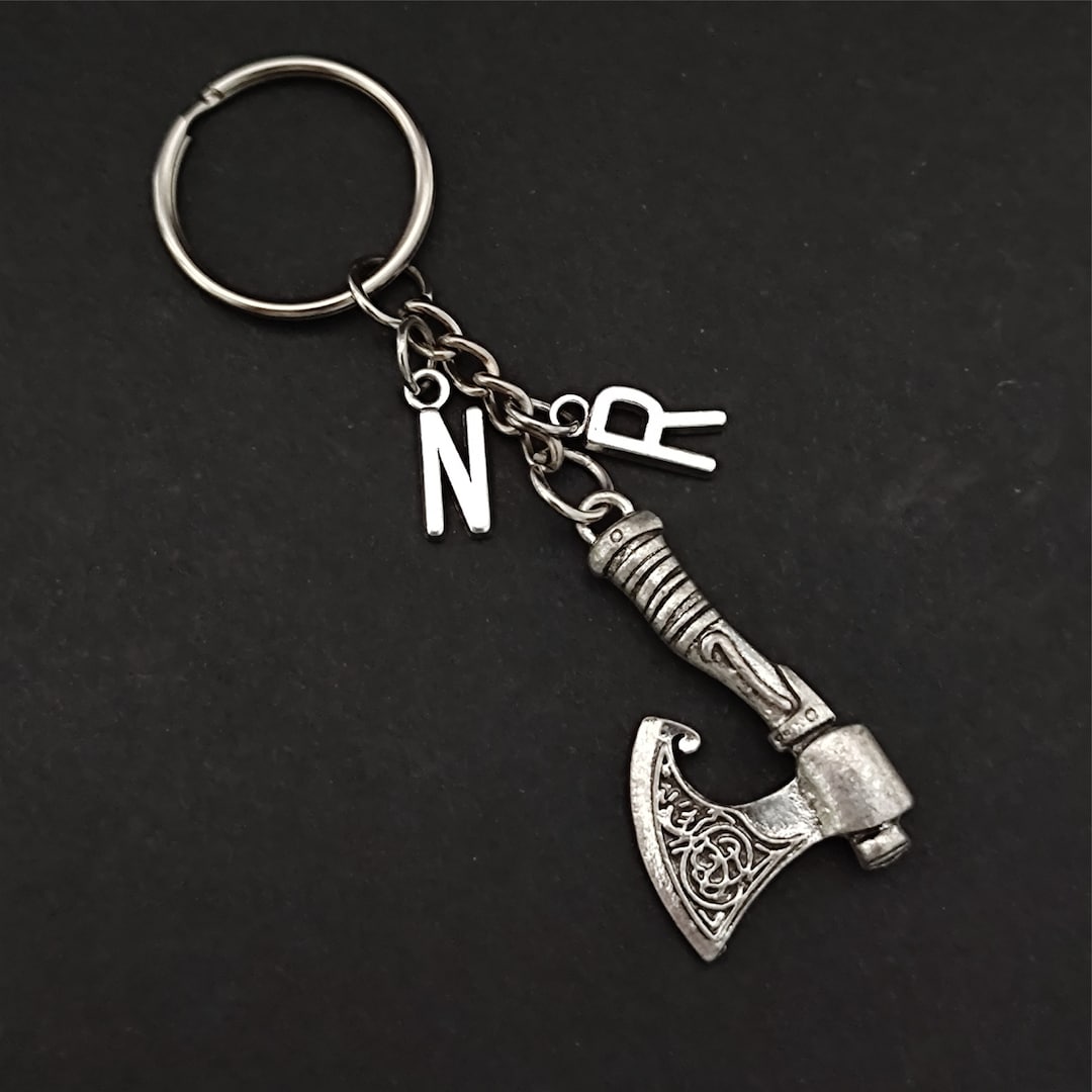 Viking Axe Keychain Gift for Him Namezan Etsy