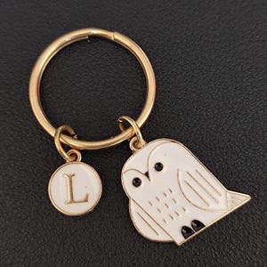 Personalized Owl Keychain Gift For Boy Girl