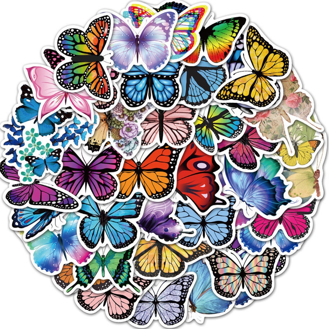 A93 Butterfly Sticker Pack Large Butterfly Sticker Package Etsy