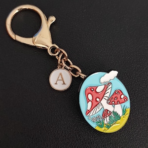 Roter Pilz Taschenanhänger Doppelzweck-Pin