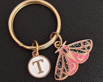 Moth Keychain Personalized Gift For Girl