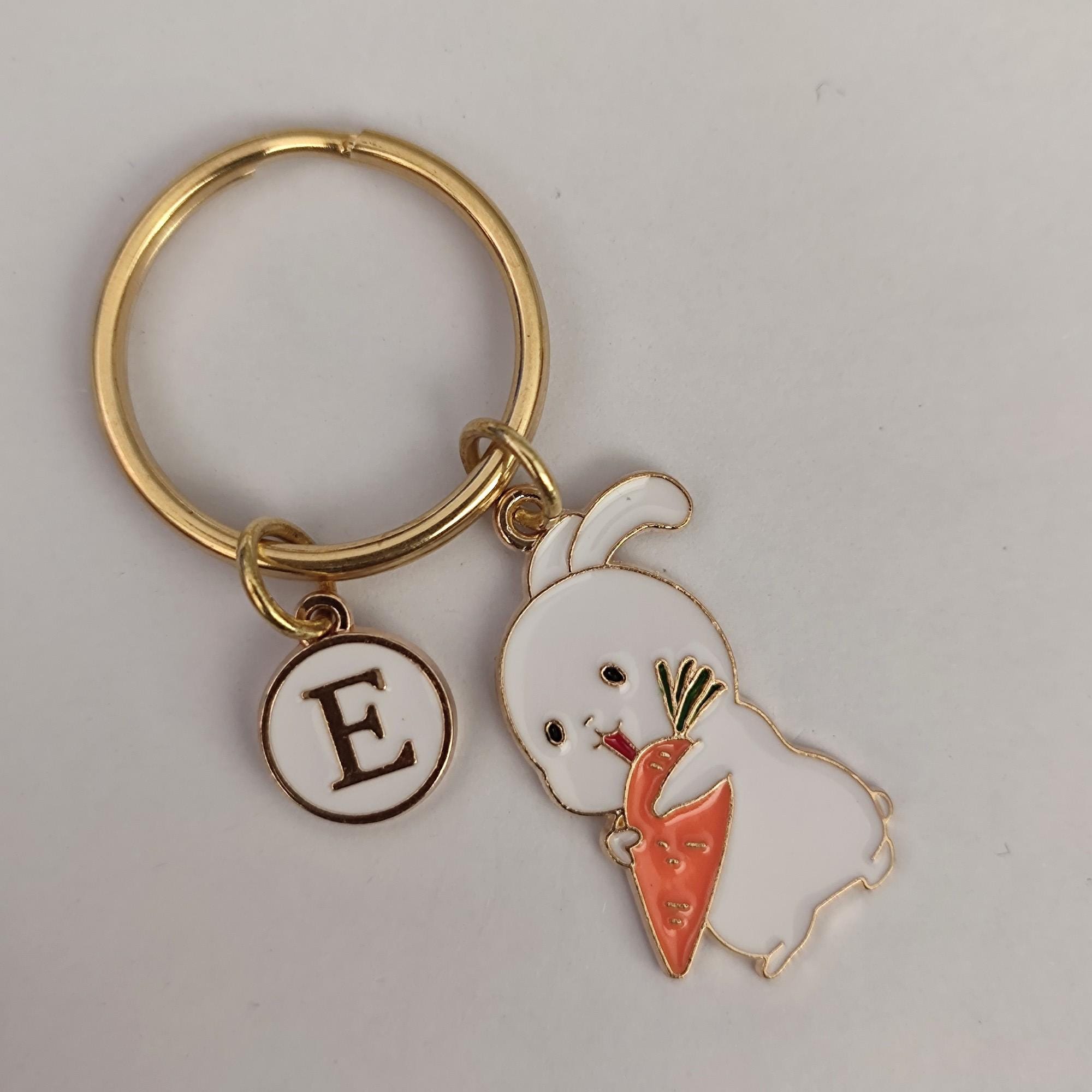 Personalized Rabbit Keychain Gift For Bunny Lover
