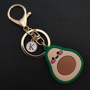 Personalized Avocado Keychain Soft PVC Rubber
