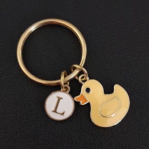 Yellow Duck Keychain Gift For Duck Lover