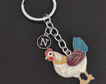 Personalized Hen Keychain Gift For Chicken Farm