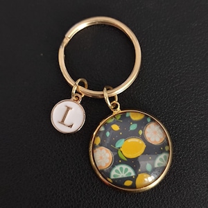 Lemon Keychain Cabochon Gift For Girl