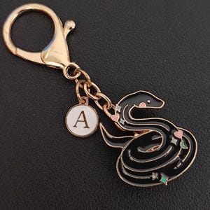 Black Snake Bag Charm Dual-Purpose Pin