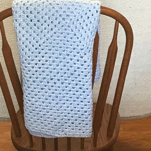 Kocyk dla dziecka szydełkowany - Chłopczyk - Kocyk dla dziecka szydełkowany - Niebieski kocyk dla dziecka - Prezent na baby shower - kocyk na kolana, kocyk na wózek inwalidzki