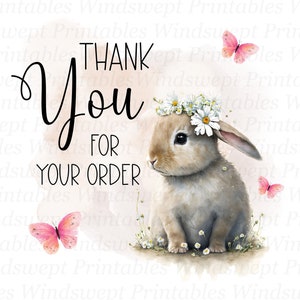 Merci pour votre commande PNG, Clipart de remerciement, Small Business Mama PNG, Graphiques par sublimation, Stickers pour toboggan aquatique, Clipart lapin