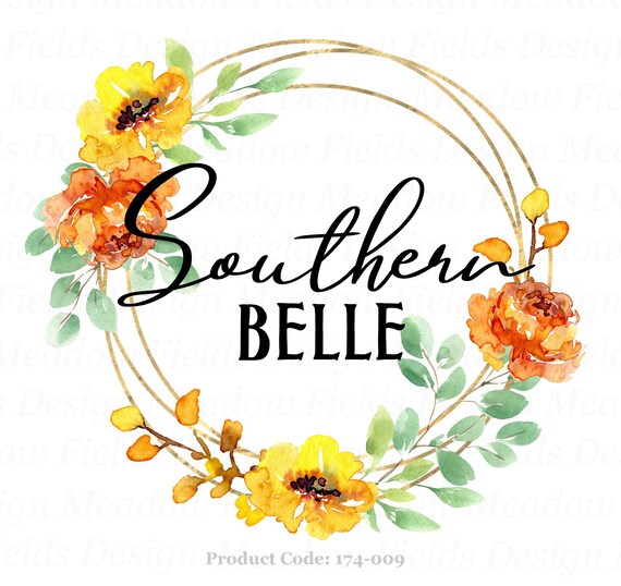 Southern Belle PNG Southern Clipart Printable Decals | Etsy UK