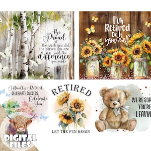 Bundle PNG de sublimation de retraite, clipart de retraite, téléchargement immédiat, produits imprimables retirés, conception de gobelet à usage commercial, soyez fier - BZ007