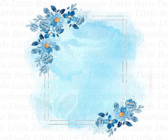 Marcos Digitales Flores Click Aqui - Blue Flower Frames Png, Transparent  Png - 613x788(#4250907) - PngFind