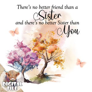 Non esiste una sorella migliore Clipart per sublimazione e stampa, file PNG sorella, download immediato, sublimazione sorella, regalo stampabile sorella